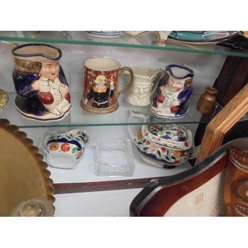 94 - Five shelves of ceramics and glass ware, COLLECT ONLY.