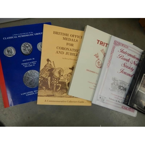 186 - Six books relating to medals and coins.