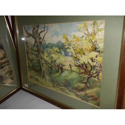 216 - Three framed and glazed rural scenes, COLLECT ONLY.