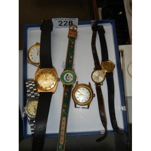 228 - A quantity of wrist watches.