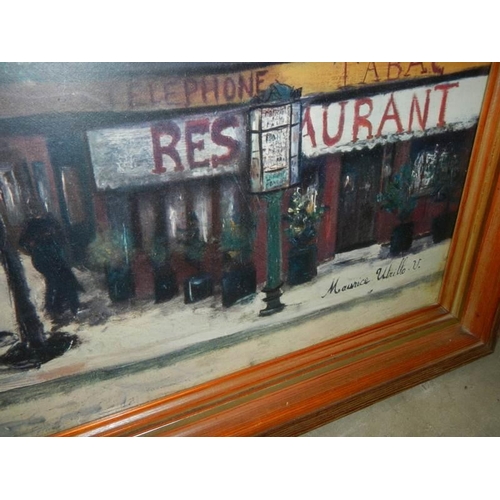 250 - A framed and glazed street scene, COLLECT ONLY.