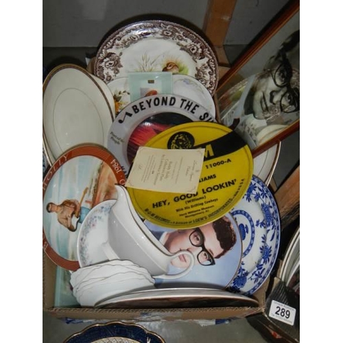 289 - A mixed lot of collector's and other plates, COLLECT ONLY.