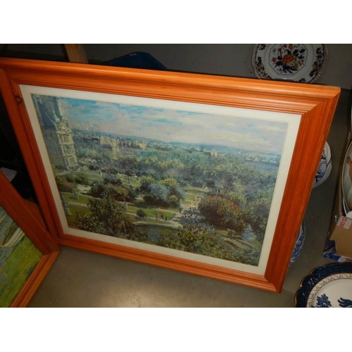 292 - Three pine framed pictures, COLLECT ONLY.