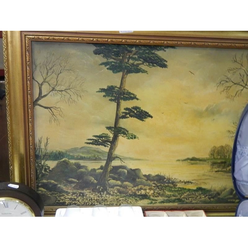 317 - A gilt framed rural scene signed Breveritt 30-3-72, COLLECT ONLY.