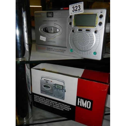 323 - A boxed HMO cassette recorder.