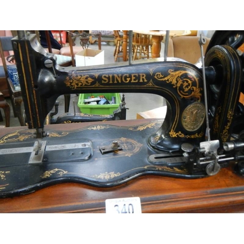 340 - A Singer sewing machine, COLLECT ONLY.