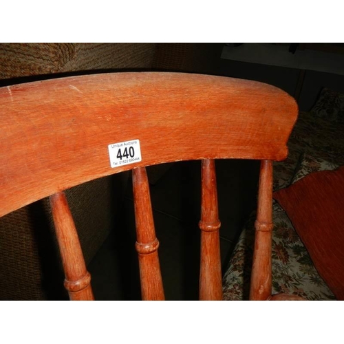 440 - A Pine farm house chair, COLLECT ONLY.