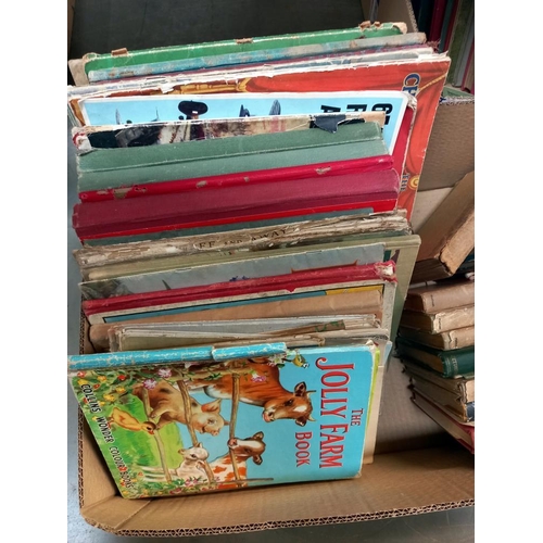 1007 - A good collection (2 boxes) of mainly vintage children's books & annuals including Eagle annual 1, 3... 