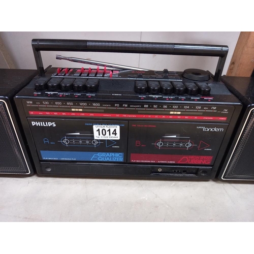 1014 - A Phillips Super Tandem double tape/radio etc.