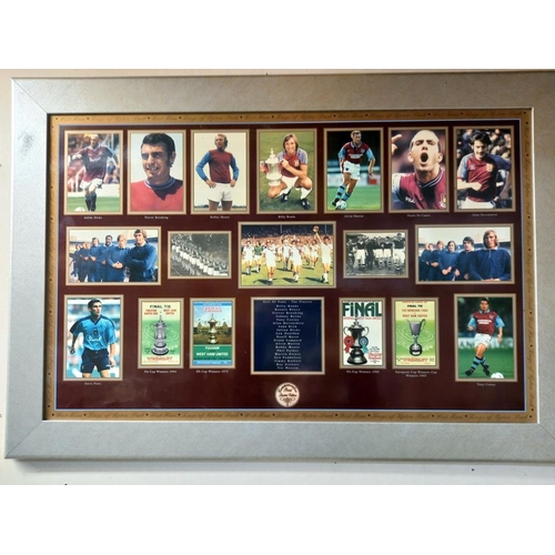 1019 - A signed picture/invite 10/7/2007 Martin Peters, framed West ham United Ltd edition print, framed & ... 