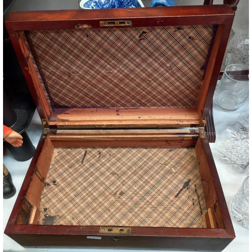 1029 - 2 vintage writing boxes COLLECT ONLY