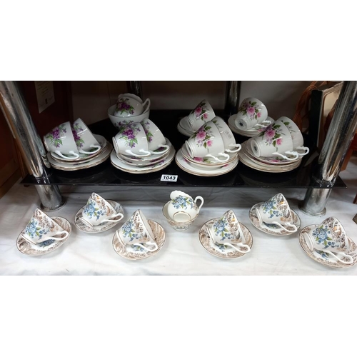 1043 - 2 vintage tea sets & a part vintage tea set