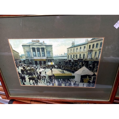 1044 - 3 framed & glazed prints of Old Lincoln COLLECT ONLY