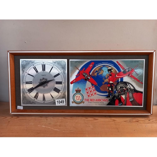 1049 - A vintage Red Arrows 21 years of displays wall clock COLLECT ONLY