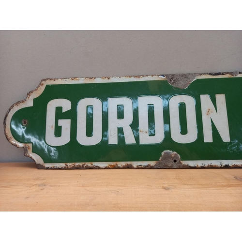 1061 - A Decorative EDWARDIAN enamel sign GORDON COTTAGE