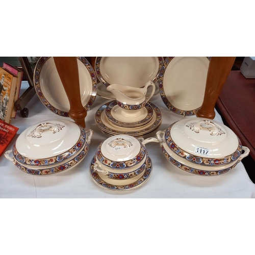 1117 - A vintage dinner set by Keeling & Co COLLECT ONLY