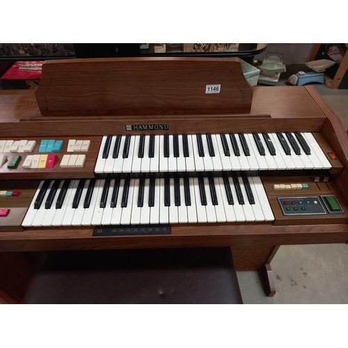 1146 - A Hammond electric organ with stool COLLECT ONLY