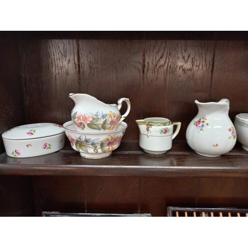 1254 - A varied selection of floral decorated china COLLECT ONLY.