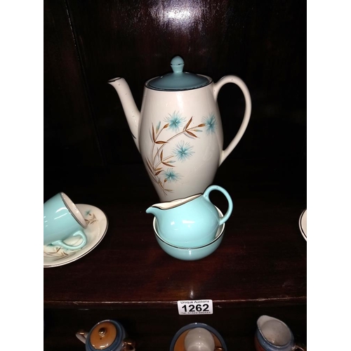 1262 - A Japanese hand painted coffee set & a hostess Cornflower coffee set