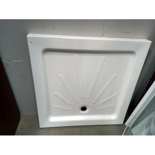 1120B - A 75cm x 75cm unused corner shower cabinet COLLECT ONLY