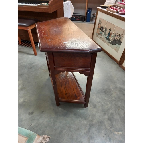 1294 - An oak hall table with drawer COLLECT ONLY