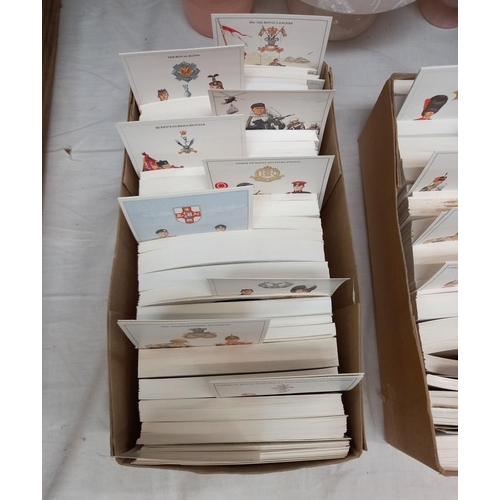 24 - 2 boxes of mixed military postcards (over 1,500)