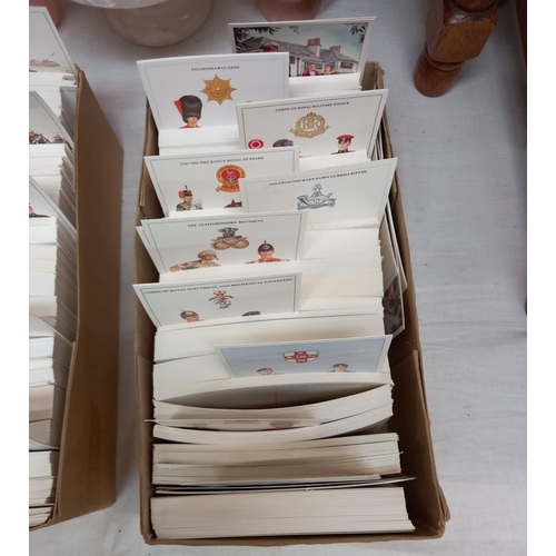 24 - 2 boxes of mixed military postcards (over 1,500)