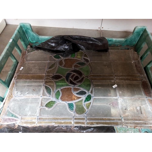 25 - A quantity of old stained glass ( from a Victorian/Edwardian house in St. Catherines Lincoln)