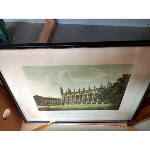 32 - An interesting lot of framed and unframed prints, pictures and engravings including 1738 Sussex maps... 