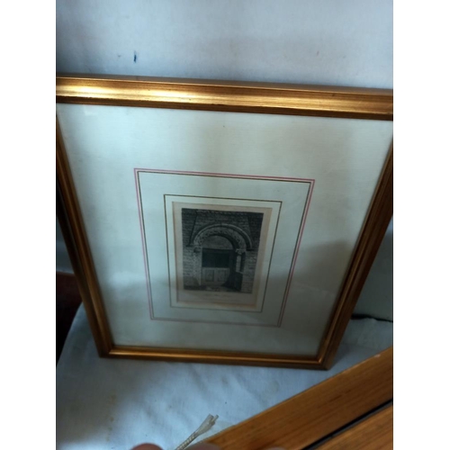 33 - A quantity of gilt framed Lincoln engravings and other Lincoln maps, prints etc