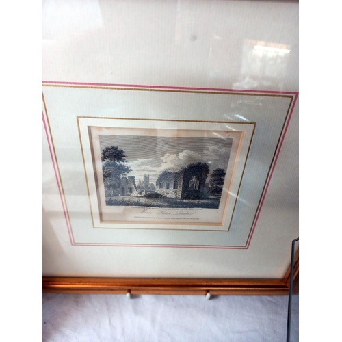 33 - A quantity of gilt framed Lincoln engravings and other Lincoln maps, prints etc