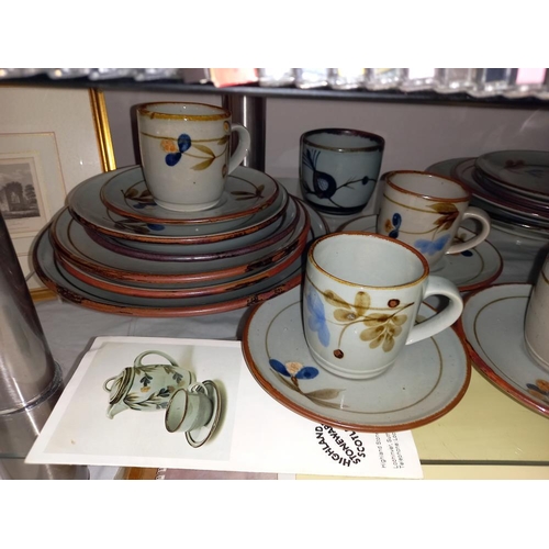 37 - A good collection of highland stoneware dinnerware, Scotland COLLECT ONLY