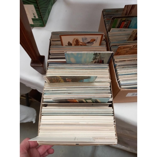 54 - 2 boxes of postcards (over 1,500)