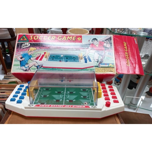 55 - Vintage football games including international soccer plus gameboard box, completeness unknown