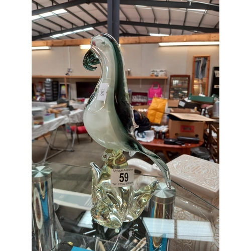 59 - An art glass bird