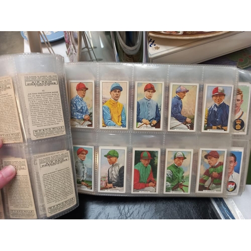 62 - 3 cigarette card folders with 10 sets in each