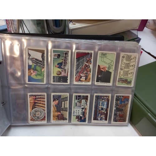 62 - 3 cigarette card folders with 10 sets in each