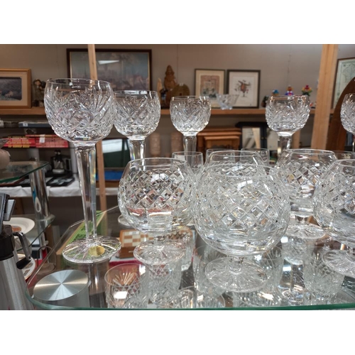 66 - A good lot of crystal glasses including brandy, wine etc COLLECT ONLY