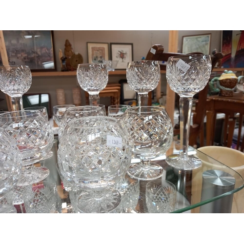 66 - A good lot of crystal glasses including brandy, wine etc COLLECT ONLY