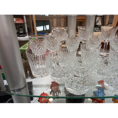 66 - A good lot of crystal glasses including brandy, wine etc COLLECT ONLY