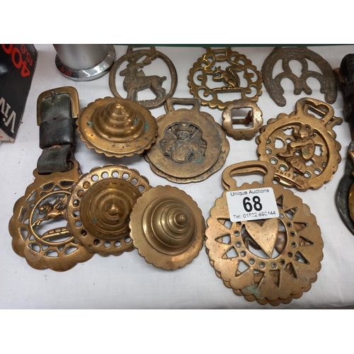 68 - A quantity of horse brasses