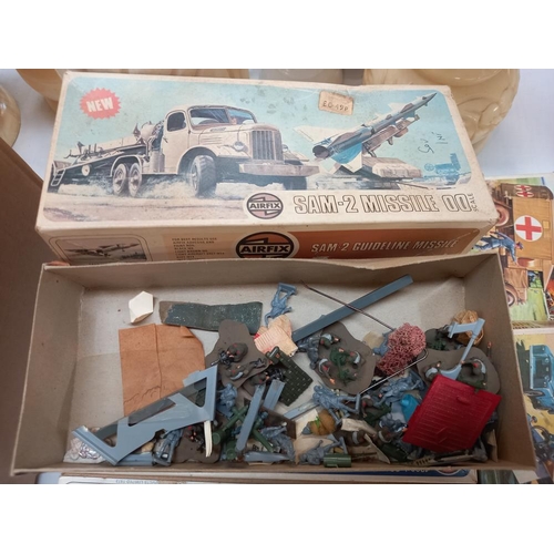 71 - Early Airfix RAF and Navy military vehicle kits, some boxes empty/completeness unknown