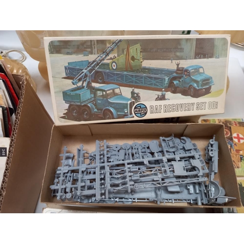 71 - Early Airfix RAF and Navy military vehicle kits, some boxes empty/completeness unknown