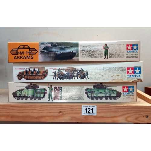 121 - 3 Tamiya 1/35 military vehicles model kits still bagged