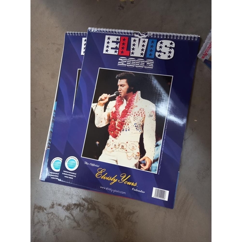 123 - A box of Elvis magazines, books, calendars, posters etc