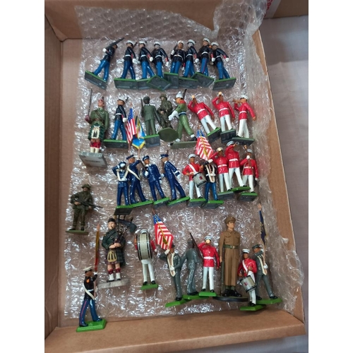 83 - A large quantity of Britain's soldiers (re-painted) and some empty boxes