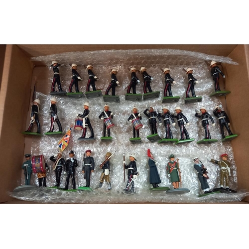 83 - A large quantity of Britain's soldiers (re-painted) and some empty boxes