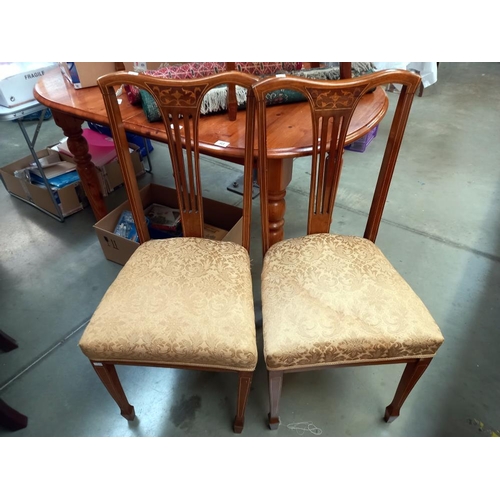 92 - A set of four mahogany dining chairs, COLLECT ONLY.