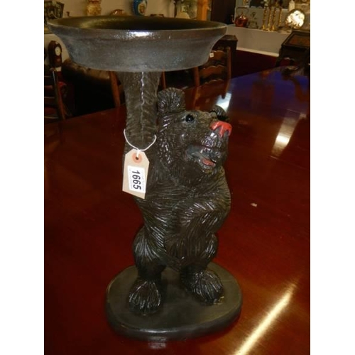 1665 - A carved Black Forest bear supporting a tray, COLLECT ONLY.