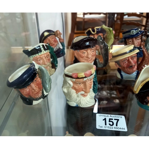 157 - 12 Royal Doulton miniature seafaring character jugs